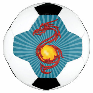 Chinese Jaar van de Draak Metaalrood Voetbal
