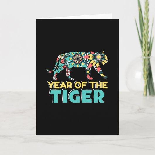 Chinese Jaar van de Tijger - Mandala Kaart (Voorkant)