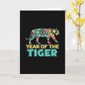 Chinese Jaar van de Tijger - Mandala Kaart (Gele Bloem)