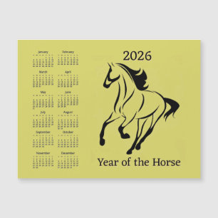 Chinese Jaar van het Paard Kalender Magnetische Ka