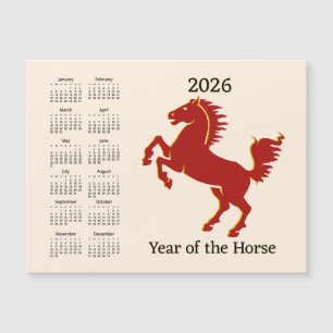 Chinese Jaar van het Paard Kalender Magnetische Ka