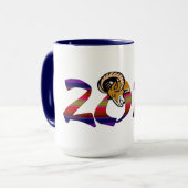 chinese jaarwisseling 2015 mok schapen (Voorkant links)