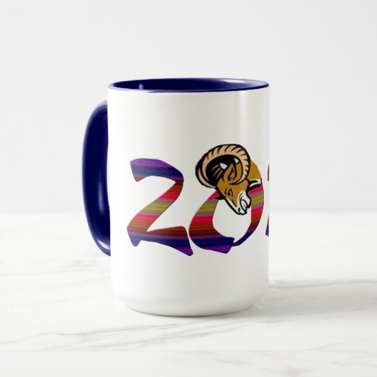 chinese jaarwisseling 2015 mok schapen (Voorkant links)