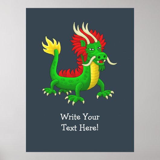 Chinese Jaden Draak Poster (Voorkant)