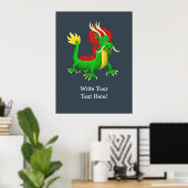 Chinese Jaden Draak Poster (Thuiskantoor)