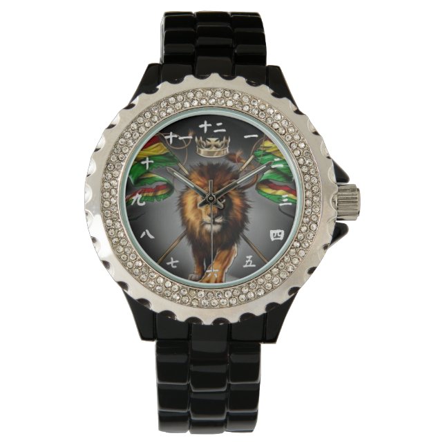Chinese Jamaicaanse leeuw is King Watch Horloge (Voorkant)