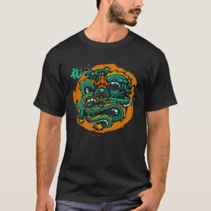 Chinese Japanse Cultuur Draak Aziatische Mythologi T-shirt