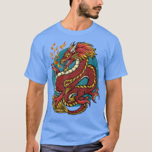 Chinese Japanse Draak Rood T-shirt