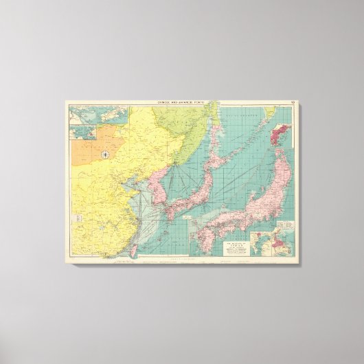 Chinese, Japanse havens Canvas Afdruk (Voorkant)