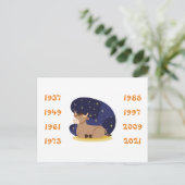 Chinese jaren van de Ox Briefkaart (Staand voorkant)