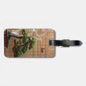 Chinese Juniper Bonsai Boom Fotonaam Bagagelabel (Achterkant horizontaal)