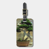 Chinese Juniper Bonsai Boom Fotonaam Bagagelabel (Voorkant verticaal)