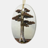 Chinese Juniper Bonsai-boom Keramisch Ornament (Links)