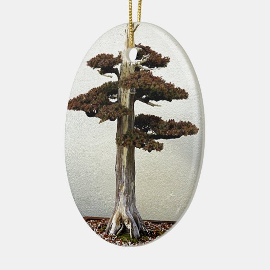 Chinese Juniper Bonsai-boom Keramisch Ornament (Links)