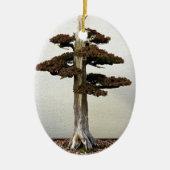 Chinese Juniper Bonsai-boom Keramisch Ornament (Voorkant)