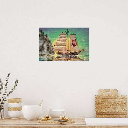 CHINESE JUNK POSTER (Keuken)