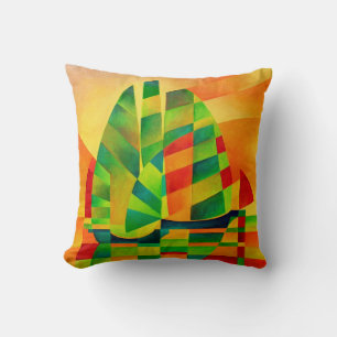 Chinese Junks, Sunset, Sails and Shadows Bold Kussen