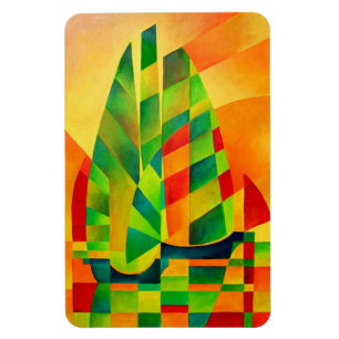 Chinese Junks, Sunset, Sails and Shadows Bold Magneet