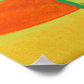 Chinese Junks zwaaien naar de kust in het Cubisme  Poster (Hoek)