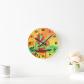 Chinese Junks zwaaien naar de kust in het Cubisme  Ronde Klok (Huis)