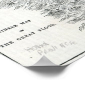 Chinese kaart van de Grote Overstroming Poster (Hoek)