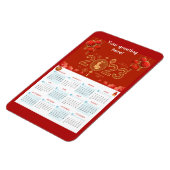 Chinese Kaart voor het nieuwjaar 2023 konijnenkale Magneet (Linkerzijde)