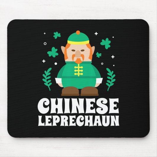 Chinese kabouter Funny St. Patrick's Day Muismat (Voorkant)