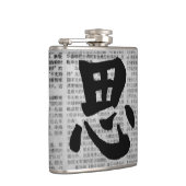 Chinese kalligrafie “Denken” Heupfles (Rechts)
