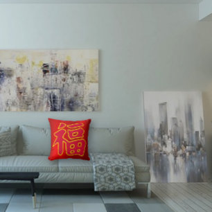 Chinese kalligrafie Lunar Nieuwjaar Kussen