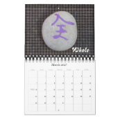 Chinese kalligrafie op Stones Calendar Kalender (Mar 2027)
