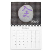 Chinese kalligrafie op Stones Calendar Kalender (Mar 2026)