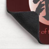 Chinese kalligrafie voor draak op rode bal muismat (Hoek)