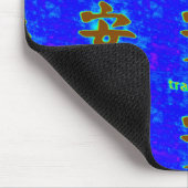 chinese kalmeringssymbool blauw mousepad muismat (Hoek)