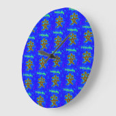 chinese kalmeringssymbool op blauwe klok (Hoek)