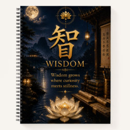 Chinese Karakter 智 Wijsheid (Zhi) Lotus Notitieboe Notitieboek
