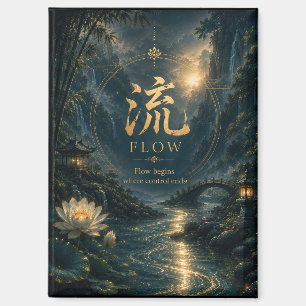 Chinese Karakter 流 Flow (Liú) Decoratieve Magneet