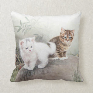 Chinese kat Art Two Kittens Kussen