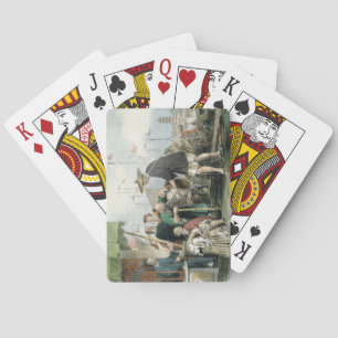 Chinese kat-kooplui uit 'China in een reeks Speelkaarten