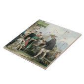 Chinese kat-kooplui uit 'China in een reeks Tegeltje (Zijkant)