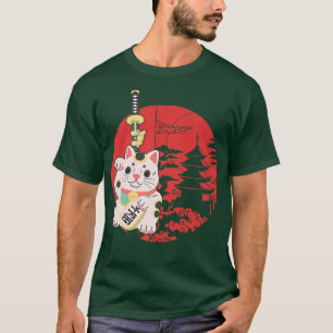 Chinese kat met samurai-zwaard in China (2) T-shirt