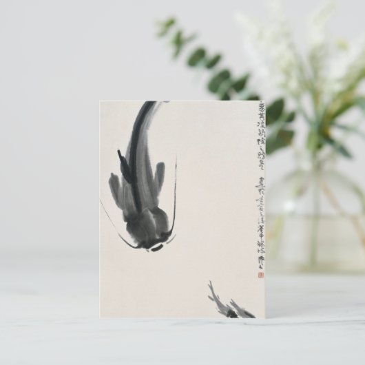 Chinese katvis briefkaart (Staand voorkant)