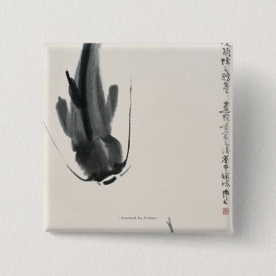 Chinese katvis vierkante button 5,1 cm