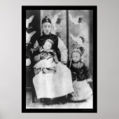 Chinese keizer Pu Yi met vader en broer 1909 Poster (Voorkant)