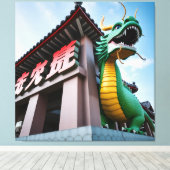 Chinese Keizerdraak Canvas Afdruk (Insitu (Houten vloer))
