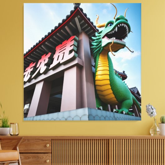 Chinese Keizerdraak Canvas Afdruk (Insitu (Woonkamer))