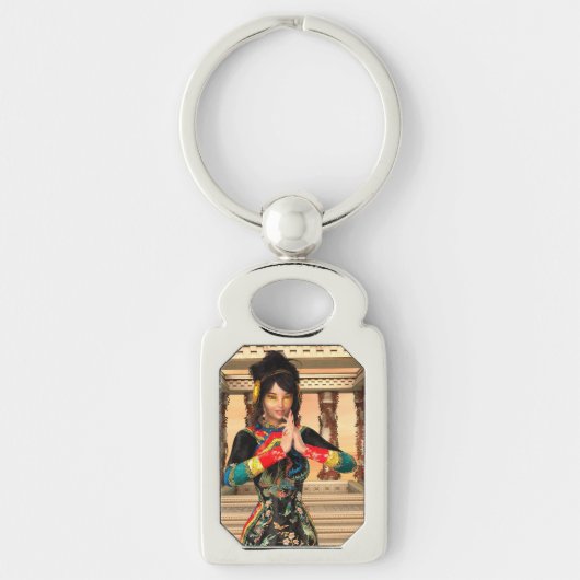 Chinese keizerin fantasie portretkunst sleutelhanger (Voorkant)