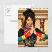 Chinese keizerin fantasypoortretkunst briefkaart (Voorkant / Achterkant)