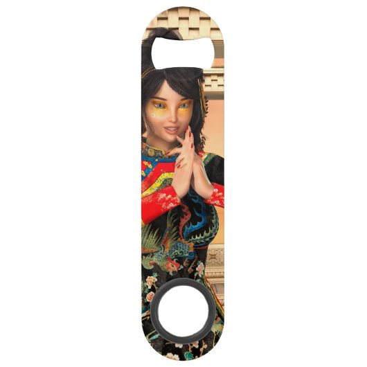 Chinese keizerin fantasypoortretkunst speed flessenopener (Voorkant)