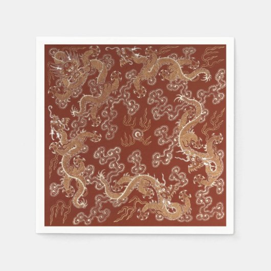 Chinese Keizerlijke Draak Modern Servet (Voorkant)
