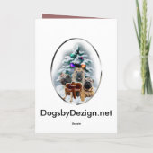 Chinese kerstcadeautjes met Shar-Pei Feestdagen Kaart (Achterkant)